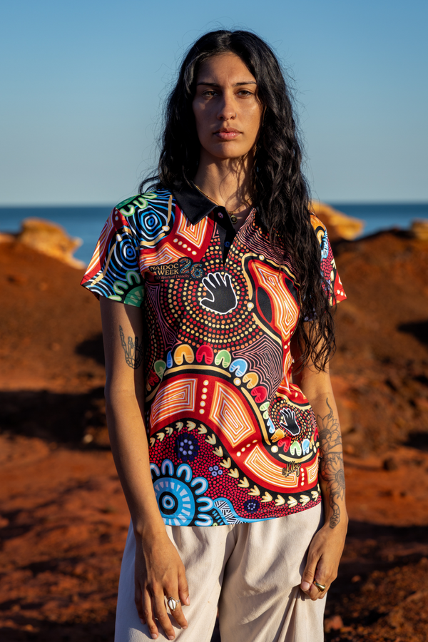 Gadi NAIDOC 2026 Women's Fitted Polo Shirt