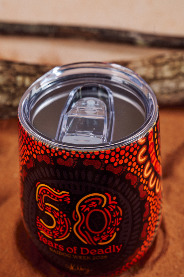 50 Years of Deadly NAIDOC 2026 Vacuum Insulated Double Walled Stainless Steel Travel Mug