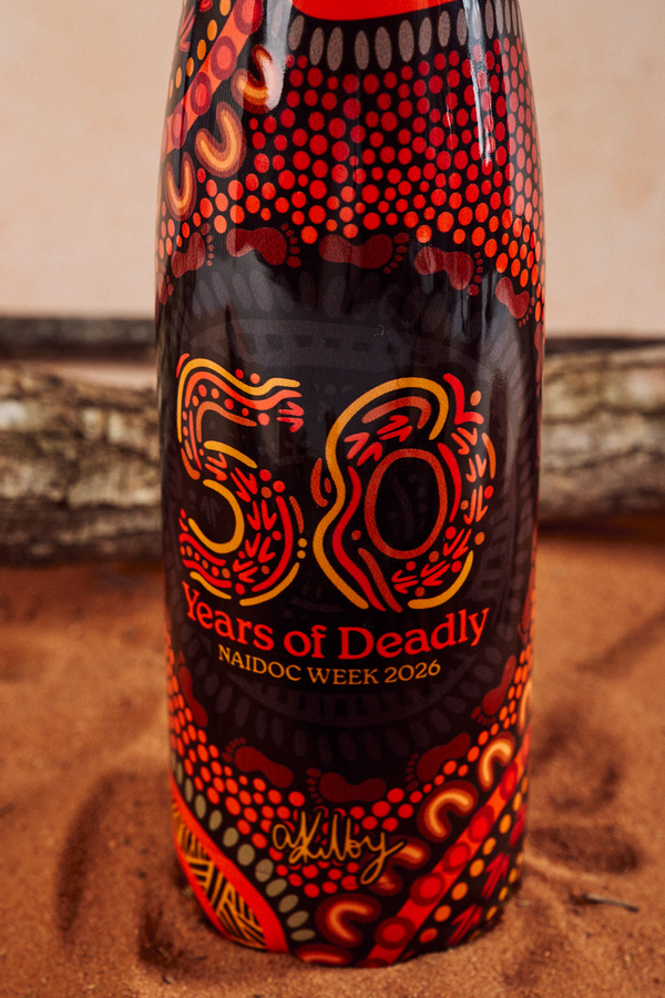 50 Years of Deadly NAIDOC 2026 Vacuum Insulated Double Walled Stainless Steel Water Bottle