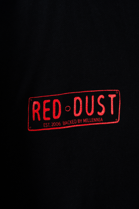 Red Dust 20 Years Black Cotton Unisex Zip Hoodie