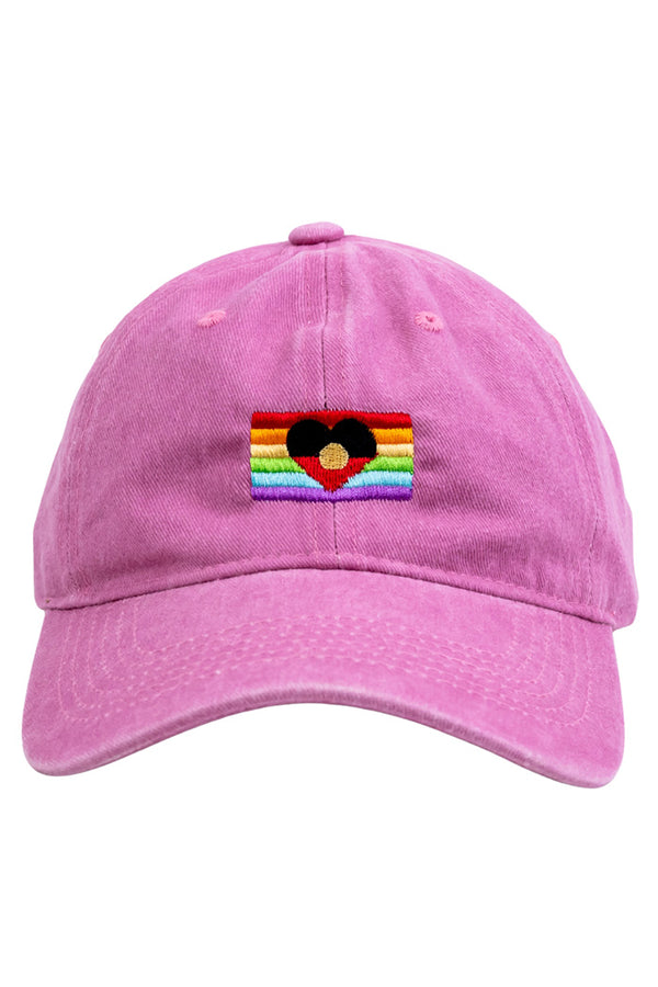 Pride Flag Pink Vintage Washed Cap - Pride Worn Proudly