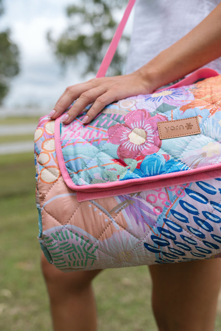 Flowers Along The River XL Sand Free Premium Quilted Picnic Blanket (200cm x 200cm)