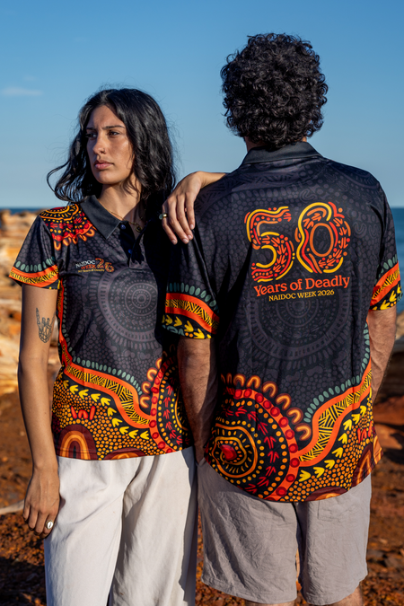 (Bulk) 50 Years of Deadly NAIDOC 2026 Unisex Polo Shirt