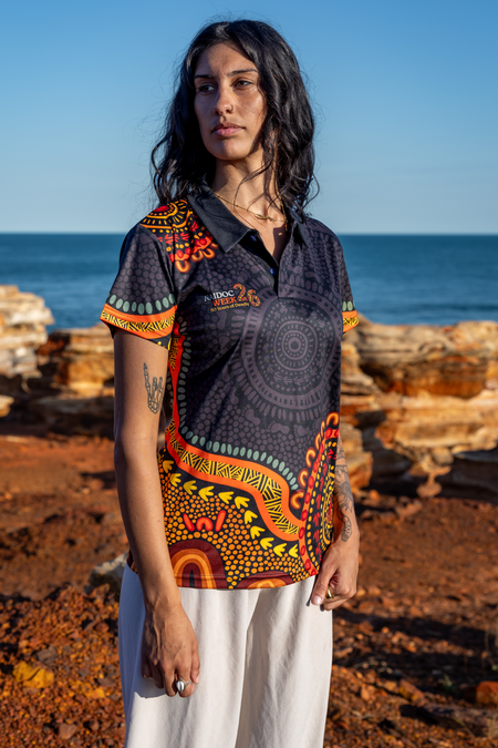 (Bulk) 50 Years of Deadly NAIDOC 2026 Women's Fitted Polo Shirt