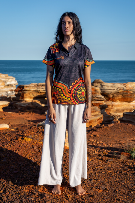 (Bulk) 50 Years of Deadly NAIDOC 2026 Women's Fitted Polo Shirt