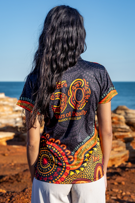(Bulk) 50 Years of Deadly NAIDOC 2026 Women's Fitted Polo Shirt