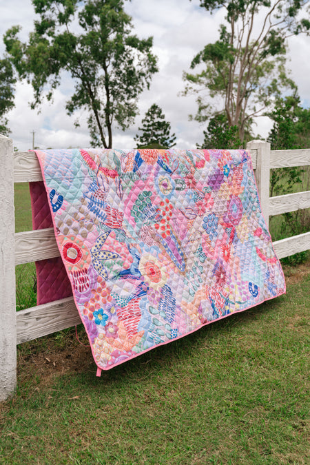 Flowers Along The River XL Sand Free Premium Quilted Picnic Blanket (200cm x 200cm)