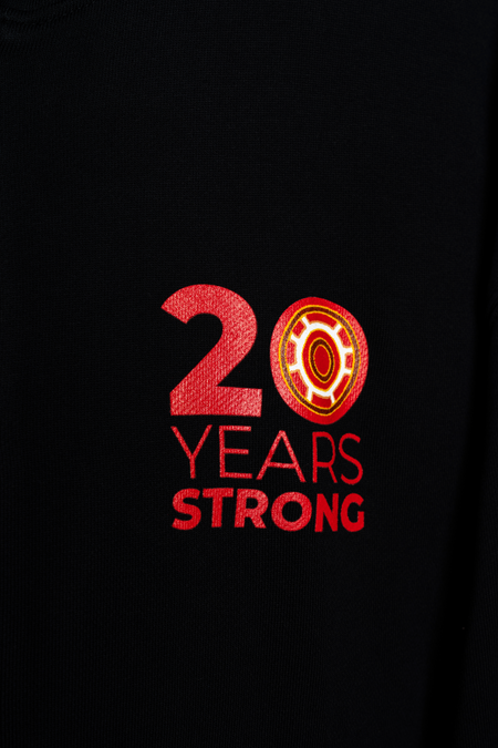 Red Dust 20 Years Black Cotton Unisex Zip Hoodie