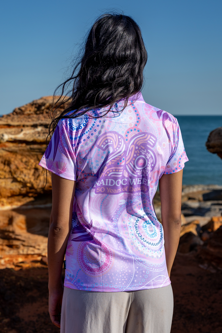(Bulk) Paths That Brought Us Here NAIDOC 2026 Women's Fitted Polo Shirt