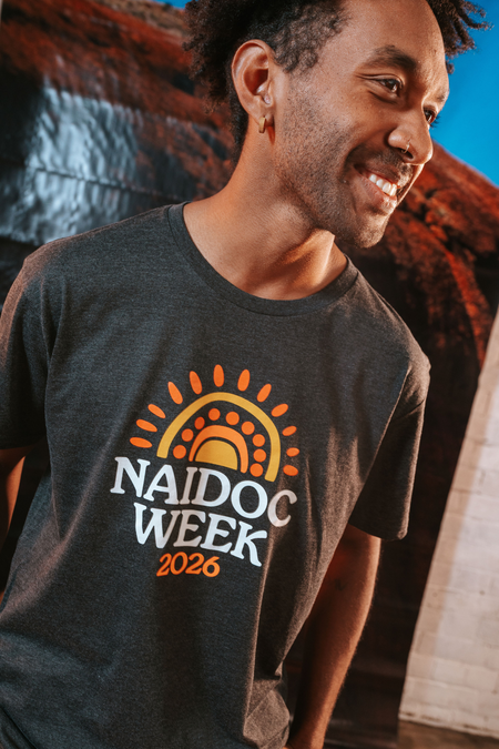 Core NAIDOC Week 2026 Ash Marle Cotton Crew Neck Unisex T-Shirt