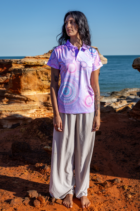 Paths That Brought Us Here NAIDOC 2026 Women's Fitted Polo Shirt