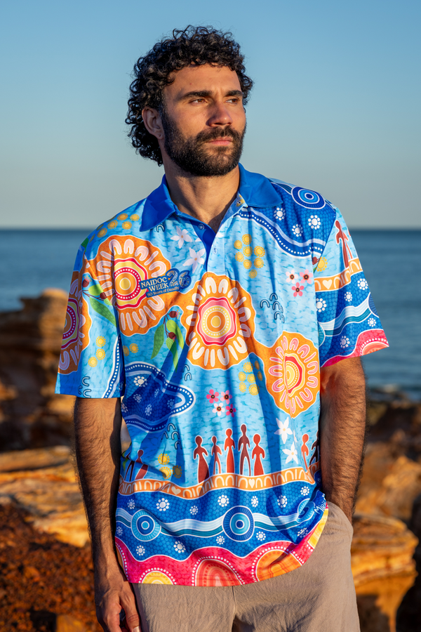 (Bulk) Built On Strong Shoulders NAIDOC 2026 Unisex Polo Shirt