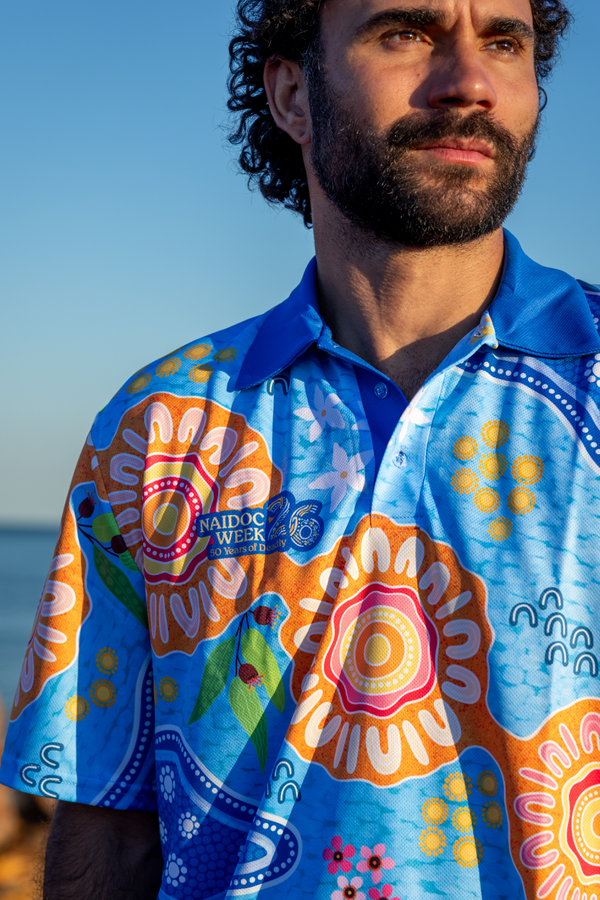 (Bulk) Built On Strong Shoulders NAIDOC 2026 Unisex Polo Shirt