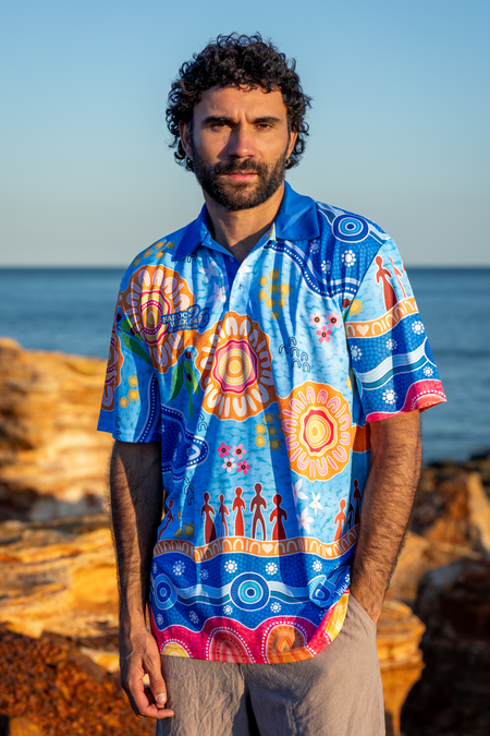 (Bulk) Built On Strong Shoulders NAIDOC 2026 Unisex Polo Shirt