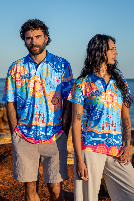 (Bulk) Built On Strong Shoulders NAIDOC 2026 Unisex Polo Shirt