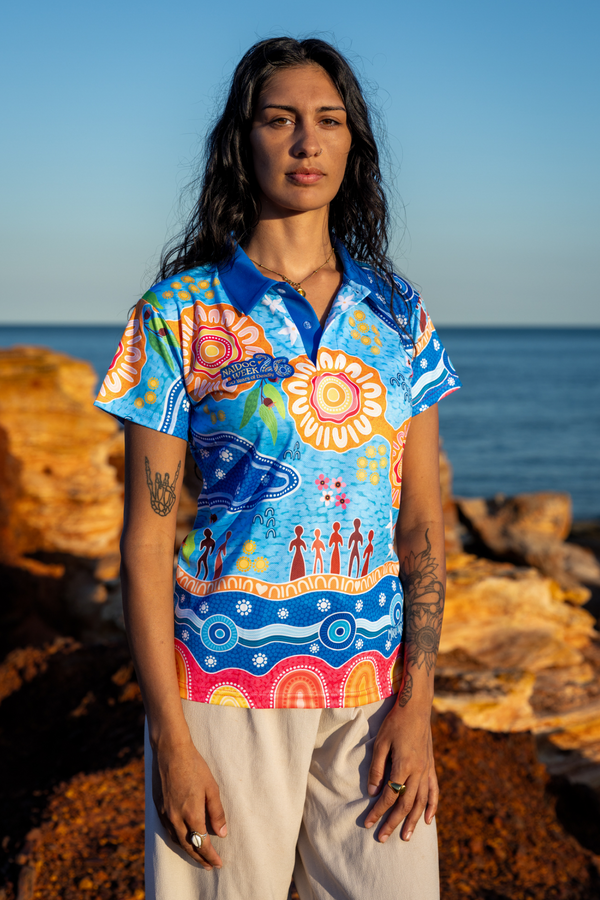 Built On Strong Shoulders NAIDOC 2026 Women's Fitted Polo Shirt