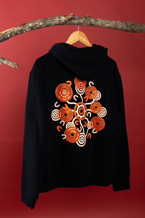 Red Dust 20 Years Black Cotton Unisex Move Hoodie