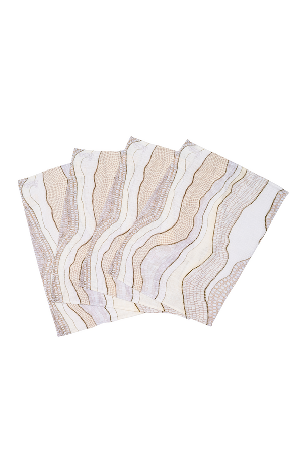 Ngumul (Cloud) Linen Blend Placemat (4 Pack)