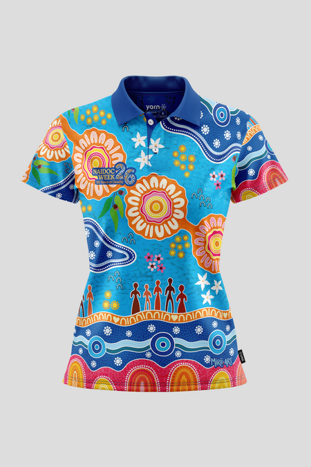 Built On Strong Shoulders NAIDOC 2026 Women's Fitted Polo Shirt