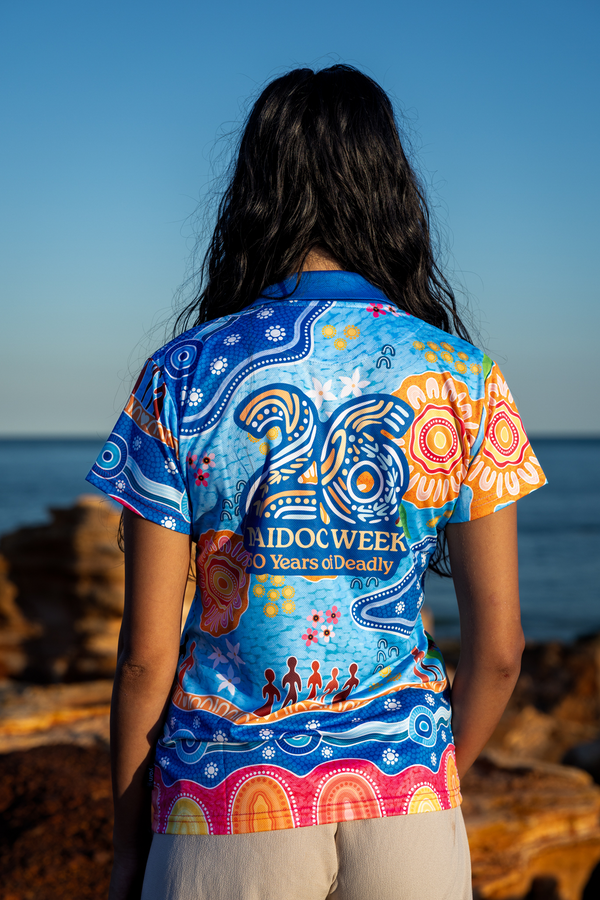 Built On Strong Shoulders NAIDOC 2026 Women's Fitted Polo Shirt