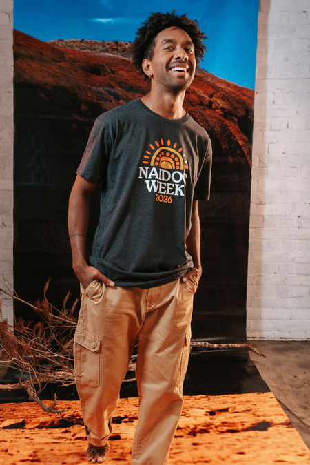 Core NAIDOC Week 2026 Ash Marle Cotton Crew Neck Unisex T-Shirt