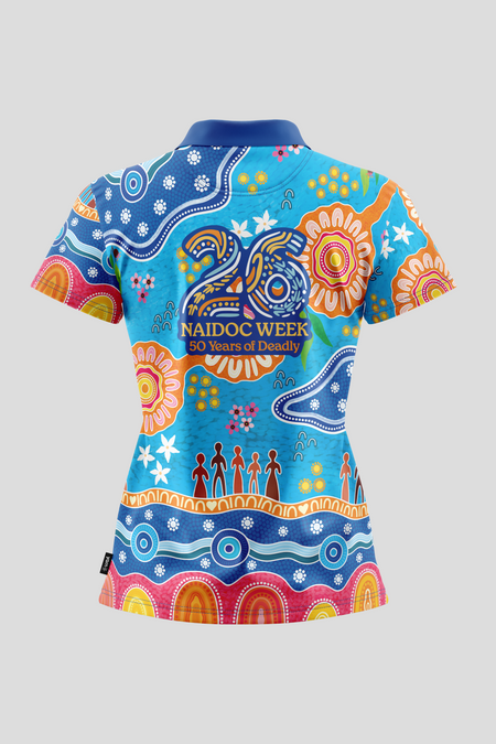 Built On Strong Shoulders NAIDOC 2026 Women's Fitted Polo Shirt
