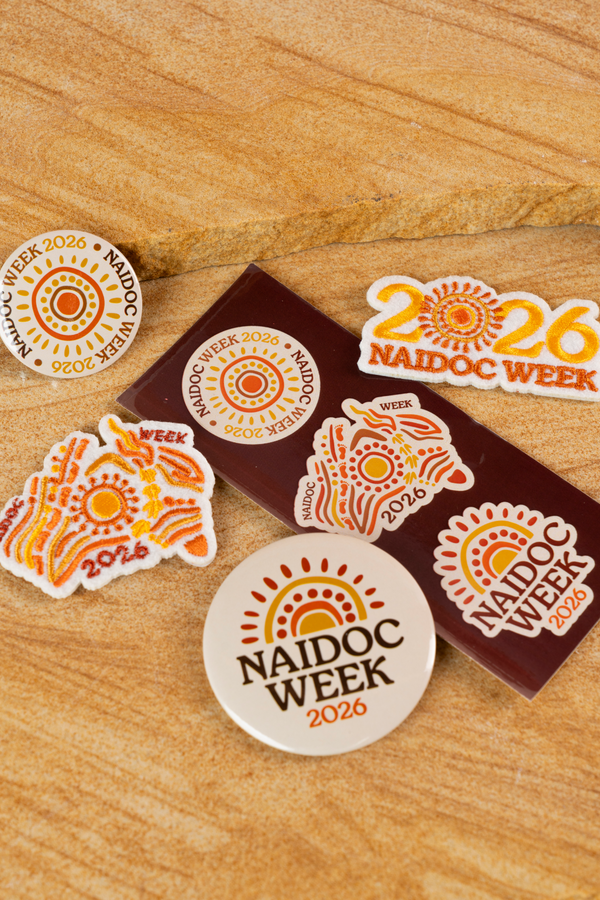 NAIDOC 2026 Cream Badge Accessories Set