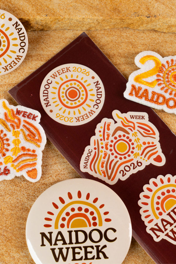 NAIDOC 2026 Cream Badge Accessories Set