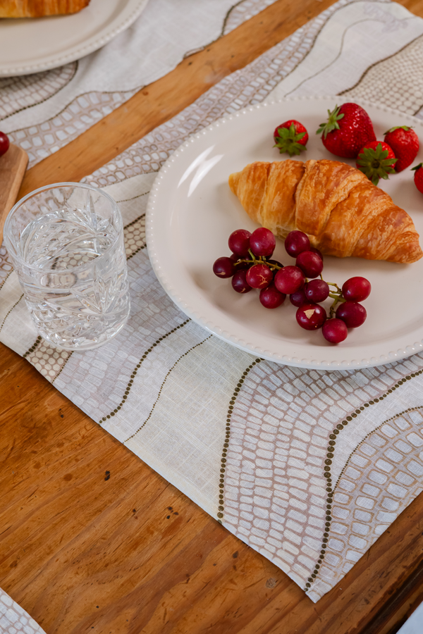 Ngumul (Cloud) Linen Blend Placemat (4 Pack)