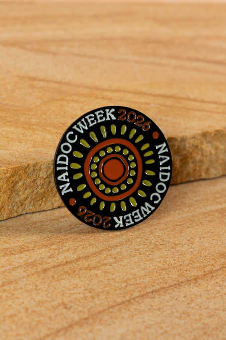 NAIDOC 2026 Black Round Lapel Pin