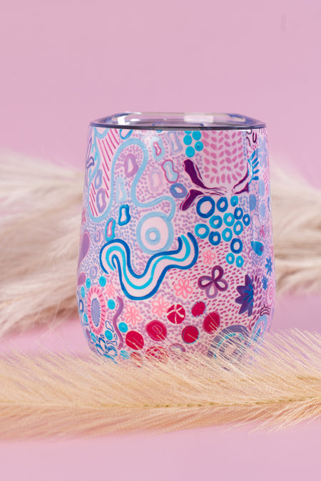 Mother Nature Vacuum Insulated Double Walled Stainless Steel Travel Mug