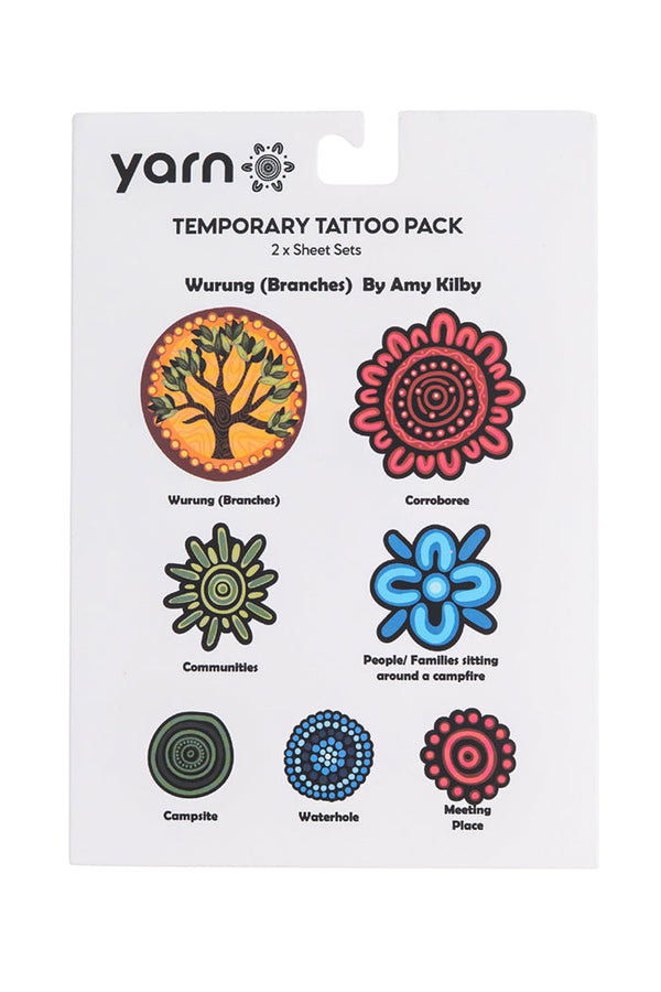 Wurung (Branches) Tattoo Sheet (Twin Pack)