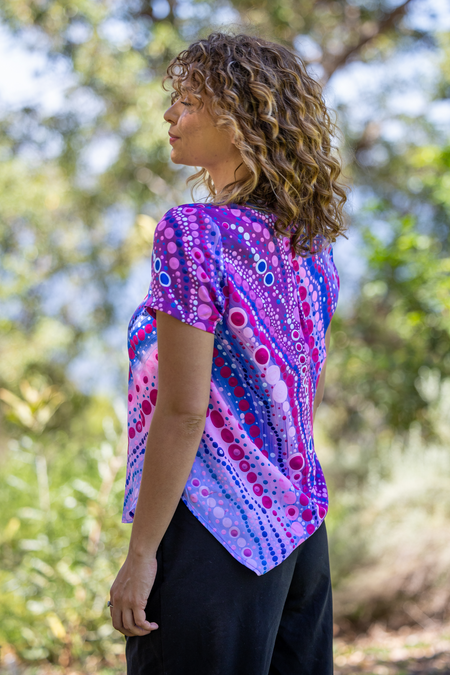 Bloodlines Of Country V Neck Women's Short Sleeve Blouse