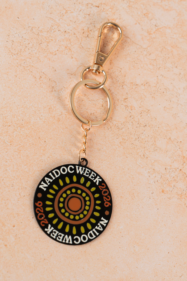 NAIDOC 2026 Black Round Keyring