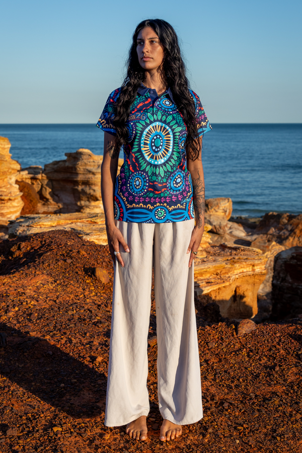 An Abundance Of Culture NAIDOC 2026 Women's Fitted Polo Shirt