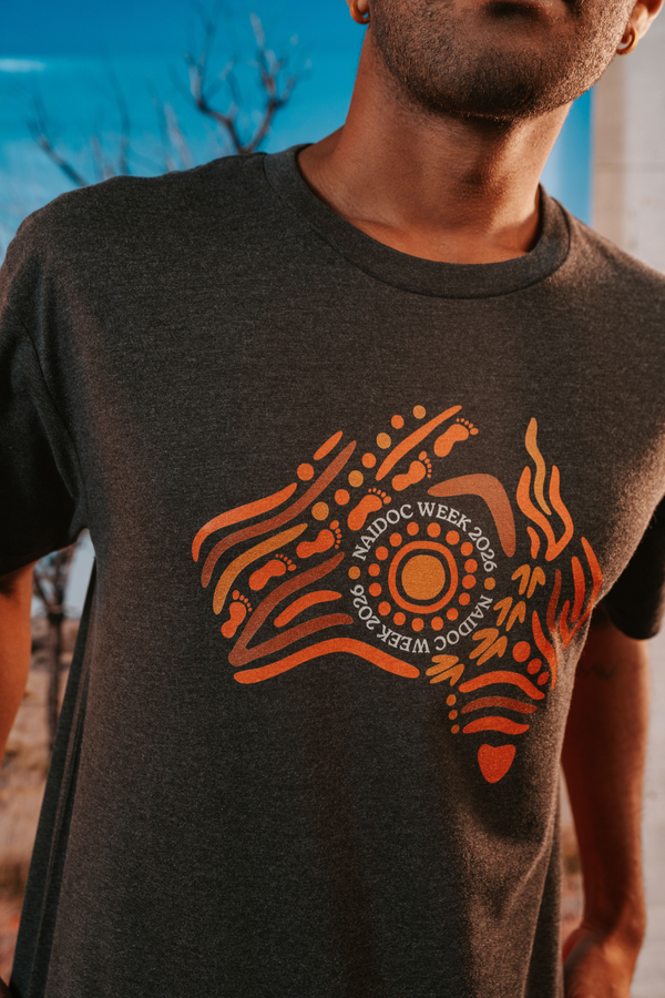 Australia NAIDOC Week 2026 Ash Marle Cotton Crew Neck Unisex T-Shirt