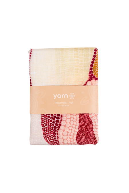 Birarr (Land Desert) Linen Blend Placemat (4 Pack)