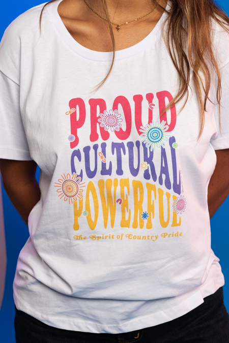 Proud, Cultural & Powerful White Cotton Everyday Women's T-Shirt
