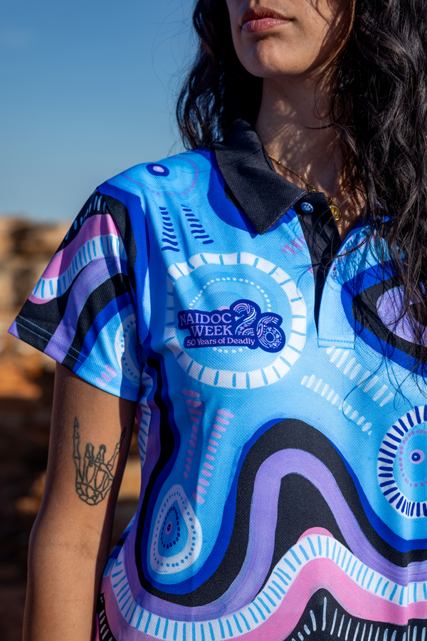 50 Shades Of Deadly NAIDOC 2026 Women's Fitted Polo Shirt