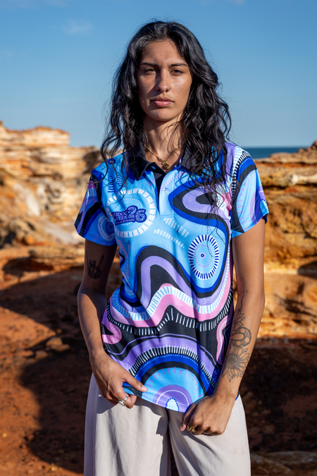 50 Shades Of Deadly NAIDOC 2026 Women's Fitted Polo Shirt