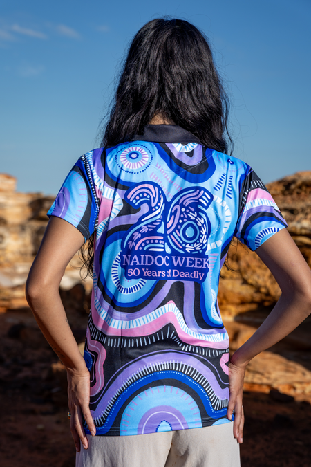 50 Shades Of Deadly NAIDOC 2026 Women's Fitted Polo Shirt