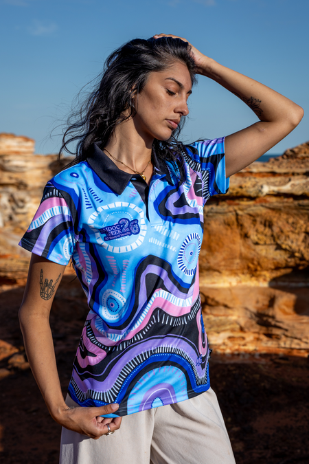 50 Shades Of Deadly NAIDOC 2026 Women's Fitted Polo Shirt