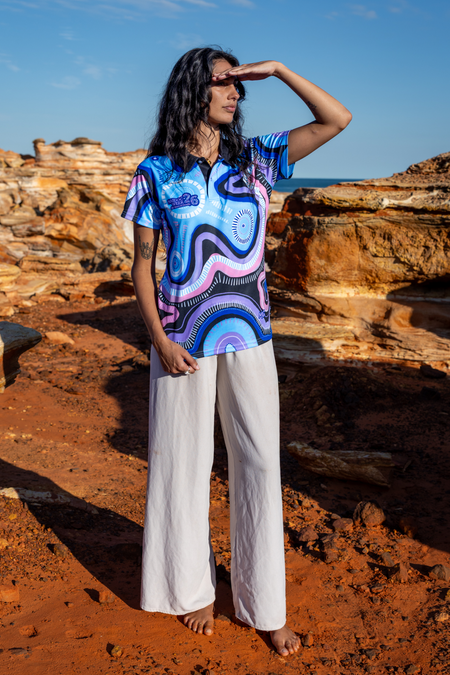 50 Shades Of Deadly NAIDOC 2026 Women's Fitted Polo Shirt