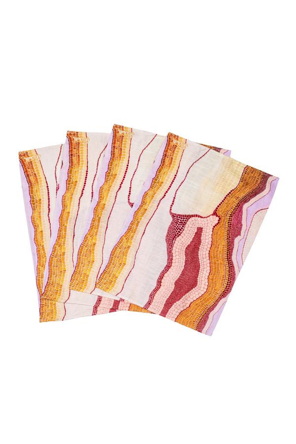 Birarr (Land Desert) Linen Blend Placemat (4 Pack)