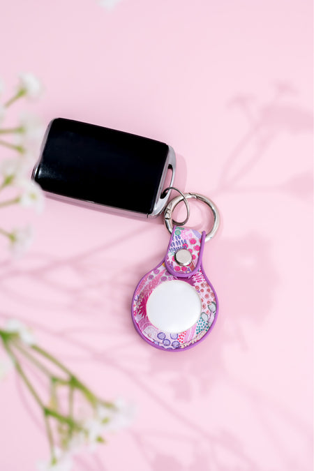 Flowers Along The River Smart Tracker Holder Keychain