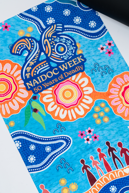 Built On Strong Shoulders NAIDOC 2026 Gym Towel