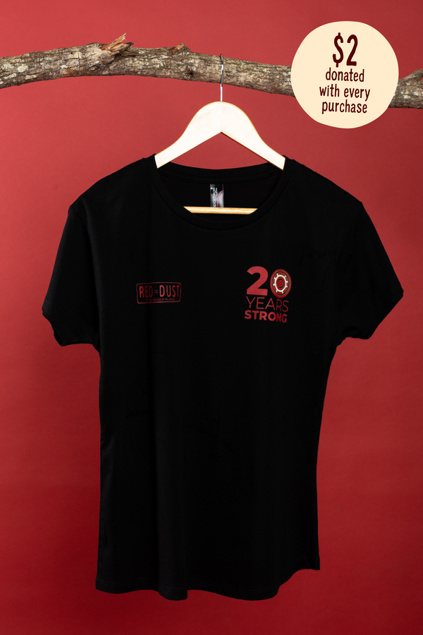 Red Dust 20 Years Black Cotton Everyday Unisex T-Shirt