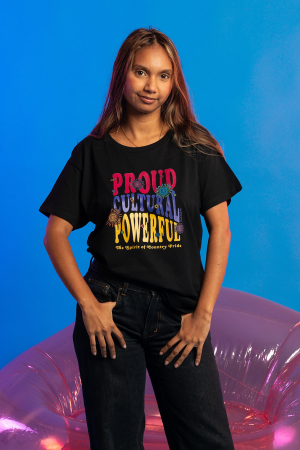 Proud, Cultural & Powerful Black Cotton Everyday Women's T-Shirt