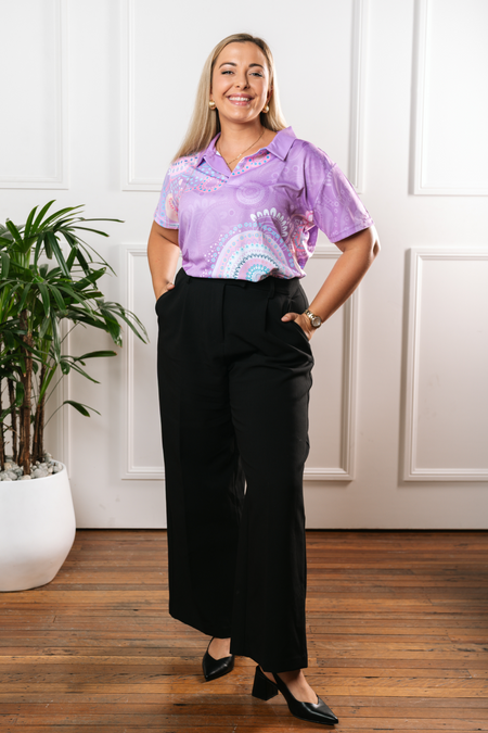 (Bulk) Paths That Brought Us Here Essence NAIDOC 2026 Women's Fitted Polo Shirt