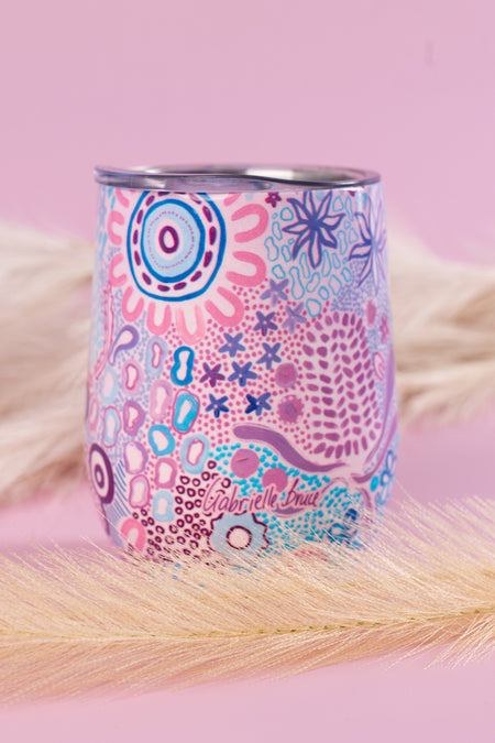 Mother Nature Vacuum Insulated Double Walled Stainless Steel Travel Mug